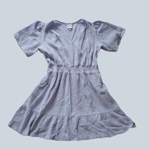 Knox Rose Minidress Gauzy Light Blue Size L